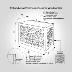 Abdeckdesignbox Abdeckbox Designbox Outdoor Indoor weiss Edelstahlt V2A anthrazit Klimaabdeckung Gebäudeabdeckung masszeichnung