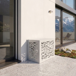 Abdeckdesignbox Abdeckbox Designbox Outdoor Indoor weiss Edelstahlt V2A anthrazit Klimaabdeckung Gebäudeabdeckung