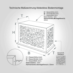 Abdeckdesignbox Abdeckbox Designbox Outdoor Indoor weiss Edelstahlt V2A anthrazit Klimaabdeckung Gebäudeabdeckung