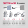 Abstandhalter Distanzhalter Edelstahl silber schwarz anleitung montageanleitung Abstandhalter Distanzhalter Edelstahl silber schwarz anleitung montageanleitung