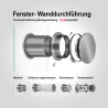 Wetterschutzgitter Fensterdurchführung Klimaanschluss Lochdurchführung Glasdurchführung Wanddurchführung