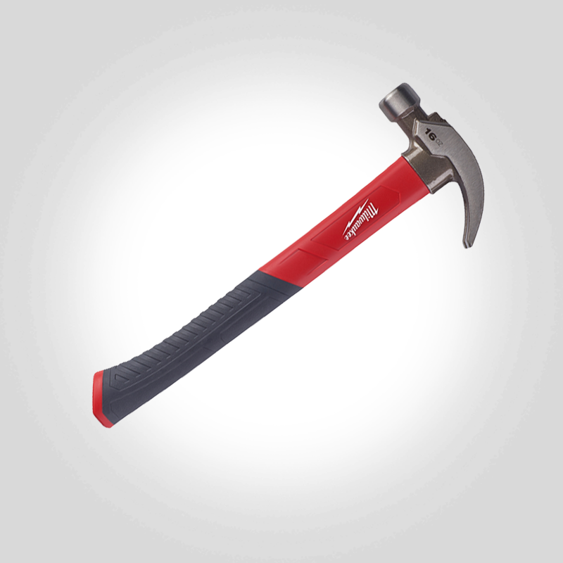 Milwaukee Fiberglas Klauenhammer 450 g  leicht robust und vibrationsarmNageln  Handwerk