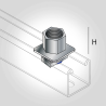 MONTAGEPLATTE 1/2" für Montageschiene verzinkt