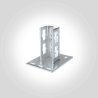 Wandflansch Schienenfuss längs für Konpf-System verzinkt 41 x 41 mm