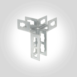 Winkel-Verbinder Eck-Verbinder 90° Verzinkt Rechts Knopfsystem 41mm Winkelverbinder Eckverbinder