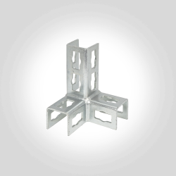 Winkel-Verbinder Eck-Verbinder 90° Verzinkt Rechts Knopfsystem 41mm Winkelverbinder Eckverbinder