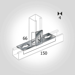 T-Verbinder für Konpf-System verzinkt 41 mm