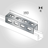 Schienen-Verbinder Längs-Verbinder Verzinkt Knopfsystem 41mm