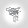 Knoten-Verbinder verzinkt Knopfsystem 41mm