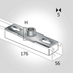 Grundplatte für Konpf-System verzinkt - Gewinde 1/2 " | 21 mm
