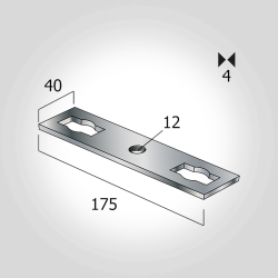 I-Verbinder für Knopf-System verzinkt