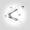 Gelenk-Verbinder 0-90° längs für Konpf-System verzinkt 41 mm