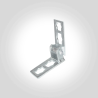 Gelenk-Verbinder 0-90° längs für Konpf-System verzinkt 41 mm