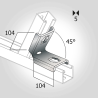 WINKELVERBINDER 45° L2 Knopf-System verzinkt