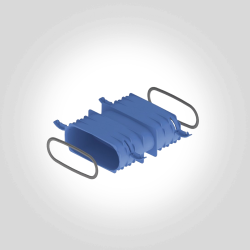 Verbindungsmuffe zu: OVAL Einlegeschlauch (aussen: 132 x 52 mm, innen: 122 x 44 mm)