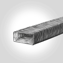 Greyflex Schlauch grau RAL 9023 rechteckig 10m (vollflexibler, rechteckiger lichtundurchlässiger robuster Lüftungsschlauch)