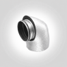 Bogen 90° Lüftungsbogen Kurzbogen 90° 90° Schalungsbogen 90° Speziallüftungsbogen 90°  isolierter isoliert alu aluminium