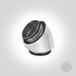 Bogen 45° Schalenbogen 45° Segmentbogen 45° Lüftungsbogen 45° isoliert alu aluminium CNS V2A Edelstahl
