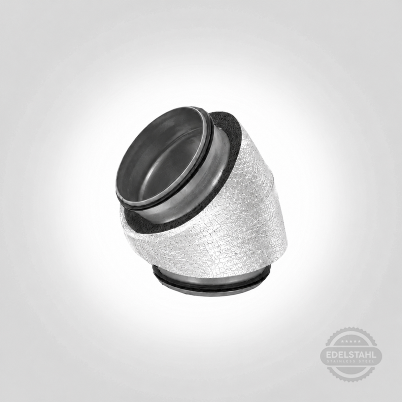 Bogen 45° Schalenbogen 45° Segmentbogen 45° Lüftungsbogen 45° isoliert alu aluminium CNS V2A Edelstahl