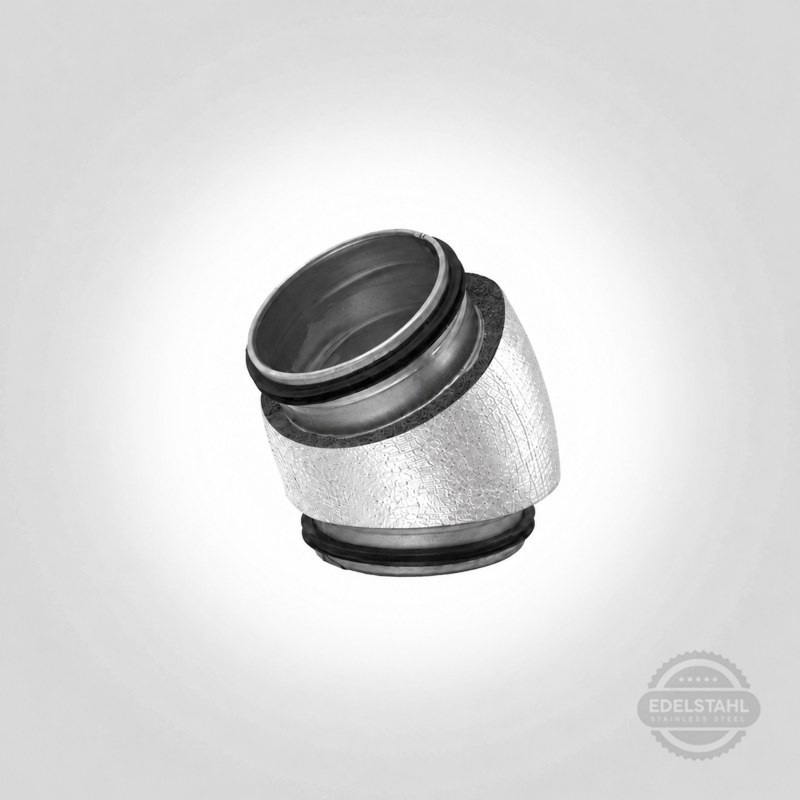 Bogen 30° Schalenbogen 30° Segmentbogen 30° Lüftungsbogen 30° isoliert alu aluminium Edelstahl V2A CNS